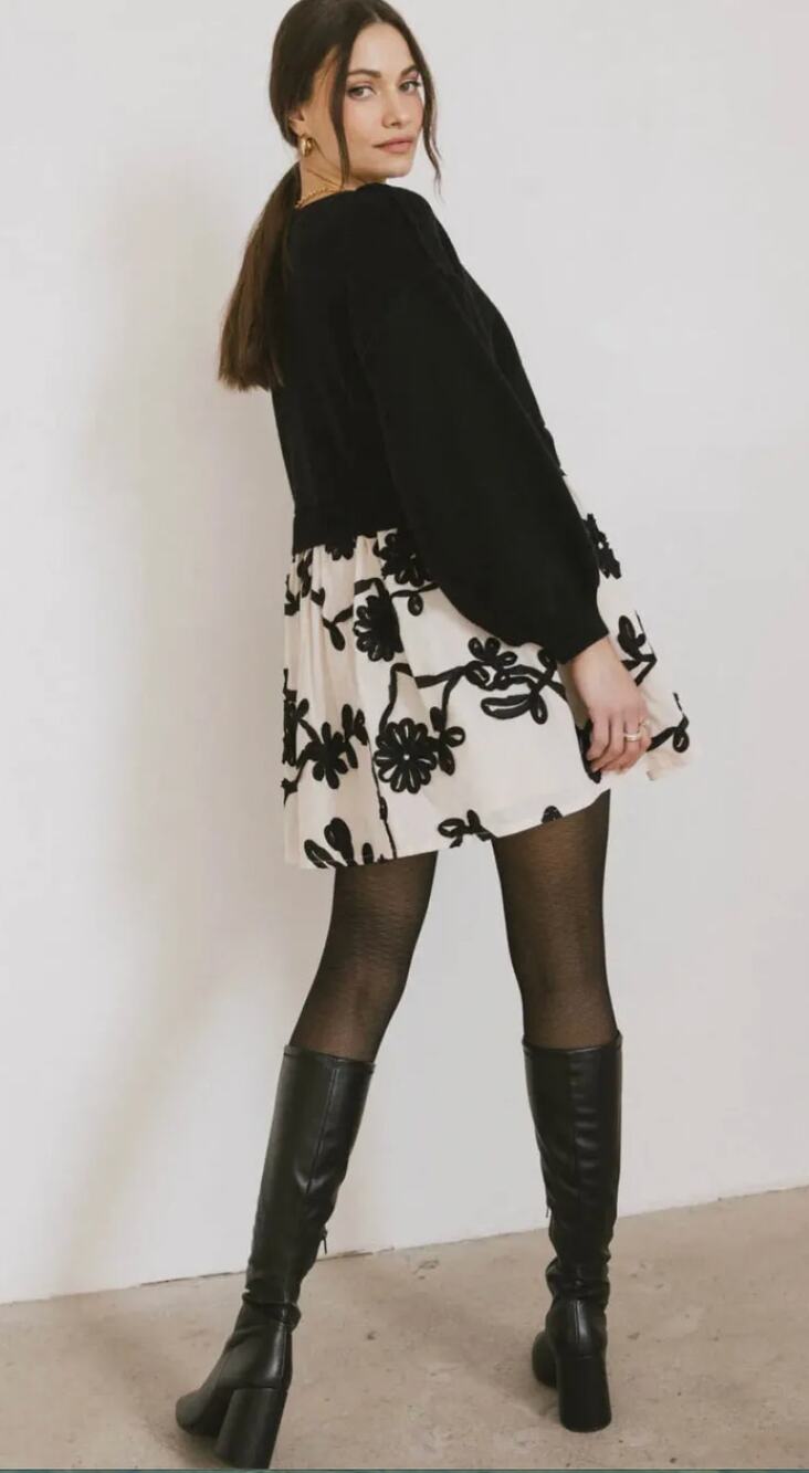 SOPHIE THE LABEL Petra Floral Sweater Dress Size S